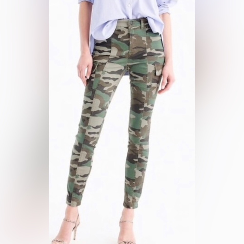 J Crew Camo straight legged pants